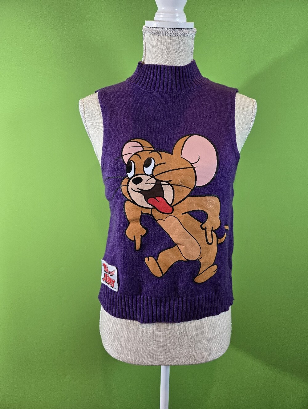 Tom & Jerry Purple sleeveless turtleneck Size Large